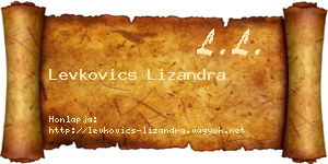 Levkovics Lizandra névjegykártya